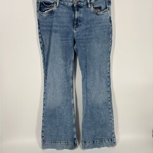 Wrangler Retro Mae Trouser Jeans Women 112344591 Mid Rise Wide Leg Flare size 33